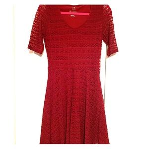 Burgundy Lace Dress